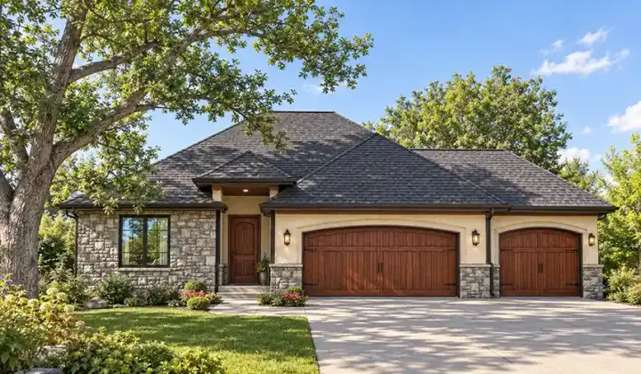 Traditional house plans 7-965 - front exterior, 1,409 sq ft, 2 bed, 2 bath house plans | Monster House Plans