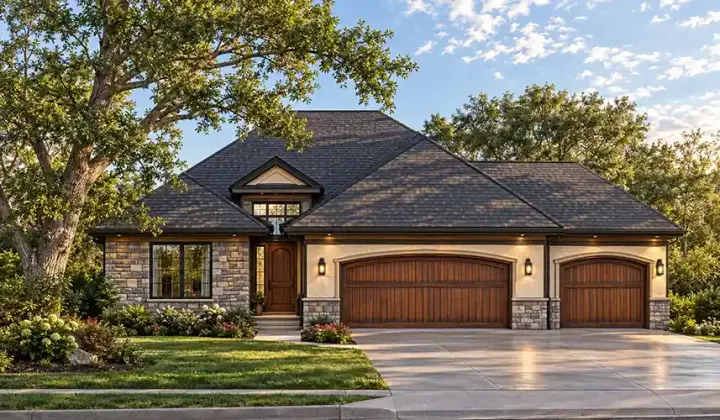 Traditional house plans 7-966 - front exterior, 2,344 sq ft, 4 bed, 3 bath house plans | Monster House Plans