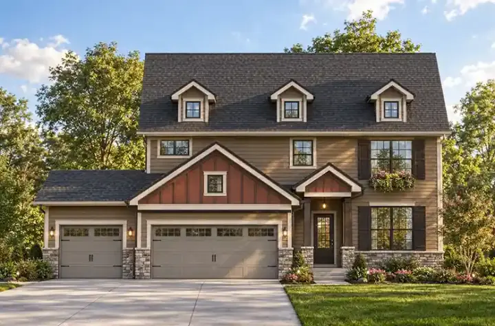 Traditional house plans 7-967 - front exterior, 2,353 sq ft, 3 bed, 2 bath house plans | Monster House Plans