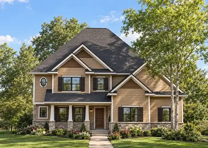 Farmhouse house plans 7-968 - front exterior, 2,583 sq ft, 4 bed, 3 bath house plans | Monster House Plans