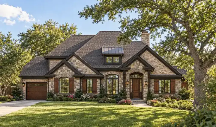French Country house plans 7-971 - front exterior, 2,855 sq ft, 4 bed, 2 bath house plans | Monster House Plans