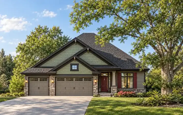 Craftsman house plans 7-977 - front exterior, 2,469 sq ft, 3 bed, 3 bath house plans | Monster House Plans