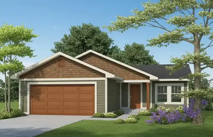 Traditional house plans 7-993 - front exterior, 967 sq ft, 2 bed, 1 bath house plans | Monster House Plans
