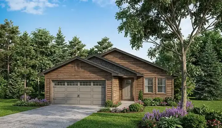 Traditional house plans 7-994 - front exterior, 1,183 sq ft, 3 bed, 1 bath house plans | Monster House Plans