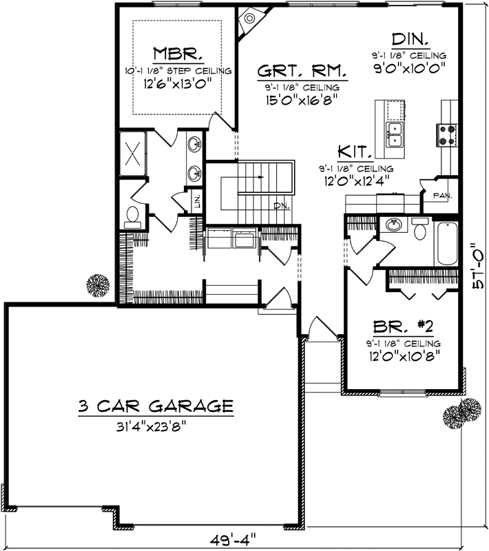 Main Floor Plan: 7-998