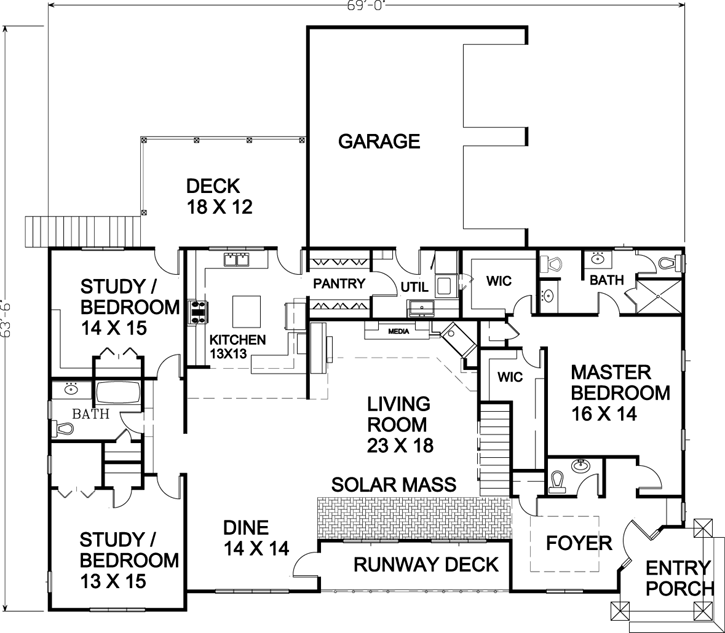 Main Floor Plan: 70-101