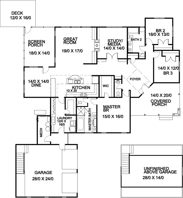 Main Floor Plan: 70-102
