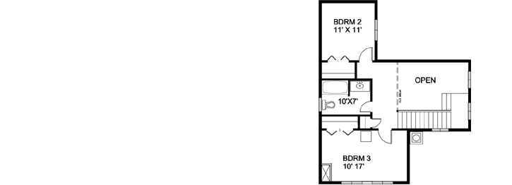 Upper/Second Floor Plan: 70-104