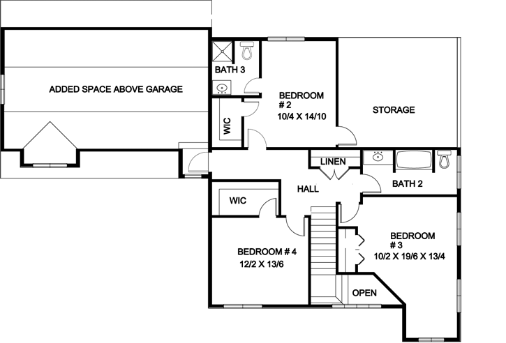 Upper/Second Floor Plan: 70-107