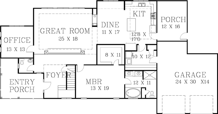 Main Floor Plan: 70-108