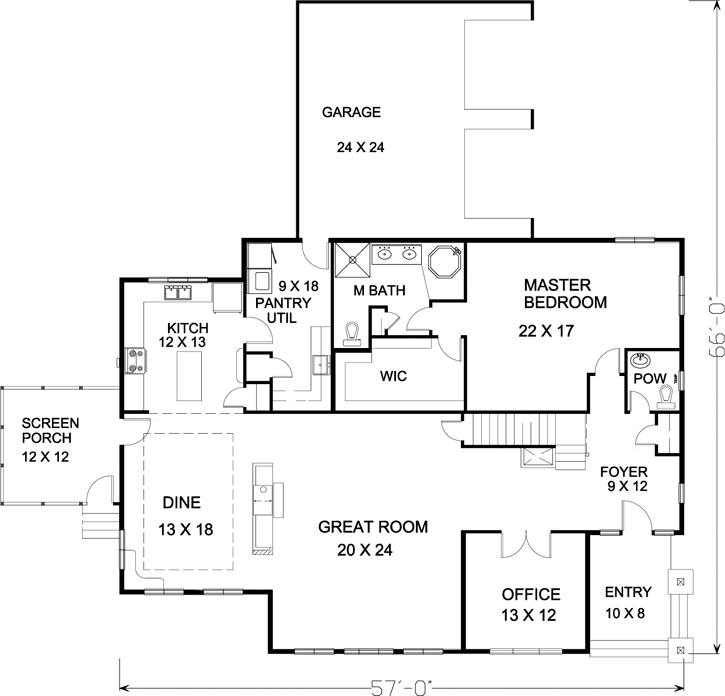 Main Floor Plan: 70-109