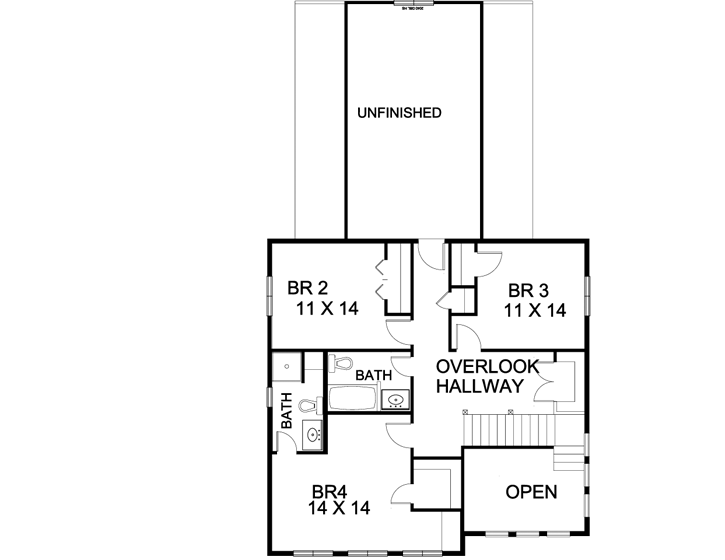 Upper/Second Floor Plan: 70-109