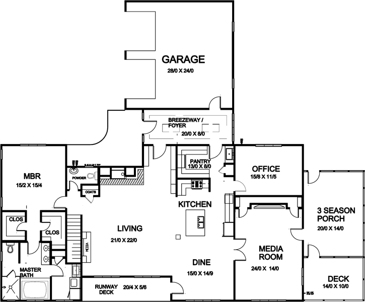 Main Floor Plan: 70-111