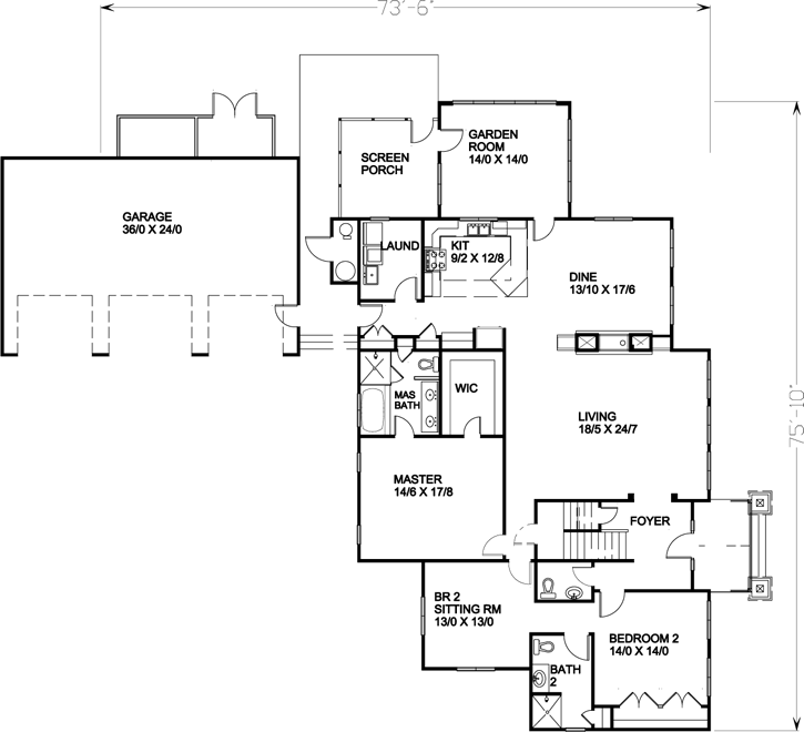 Main Floor Plan: 70-112