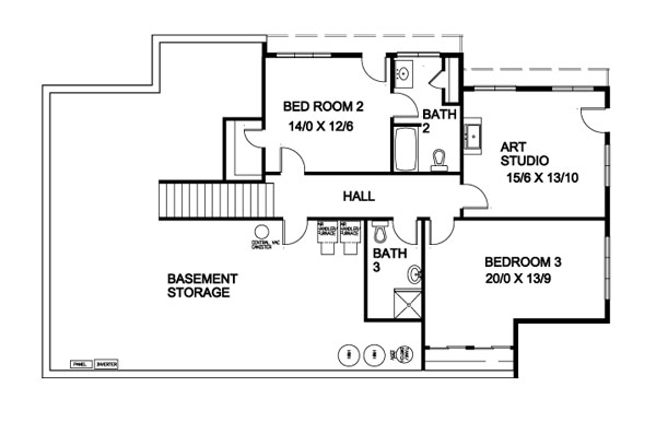 Lower Floor Plan: 70-113