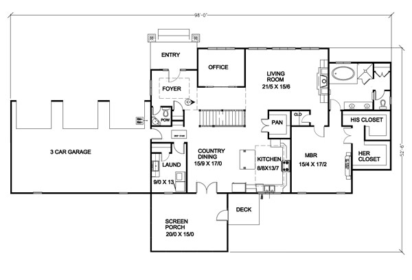 Main Floor Plan: 70-113