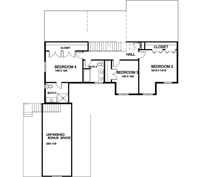 Upper/Second Floor Plan: 70-114
