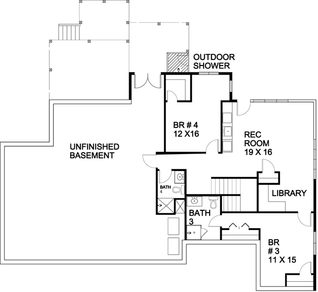 Lower Floor Plan: 70-115