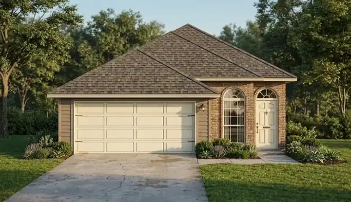 Traditional house plans 71-101 - front exterior, 1,260 sq ft, 3 bed, 2 bath house plans | Monster House Plans