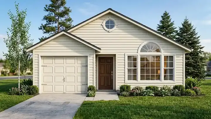 Traditional house plans 71-102 - front exterior, 1,068 sq ft, 2 bed, 2 bath house plans | Monster House Plans