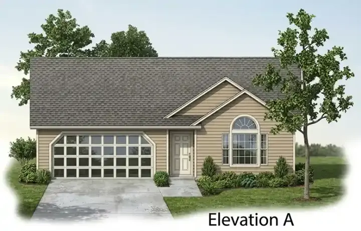 Traditional house plans 71-104 - front exterior, 1,148 sq ft, 3 bed, 2 bath house plans | Monster House Plans