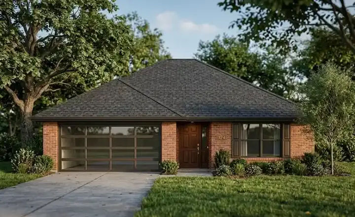 Traditional house plans 71-139 - front exterior, 1,450 sq ft, 3 bed, 2 bath house plans | Monster House Plans