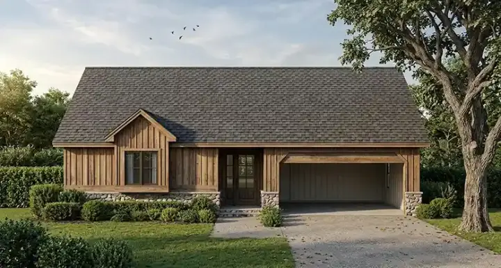 Traditional house plans 71-165 - front exterior, 1,560 sq ft, 3 bed, 2 bath house plans | Monster House Plans