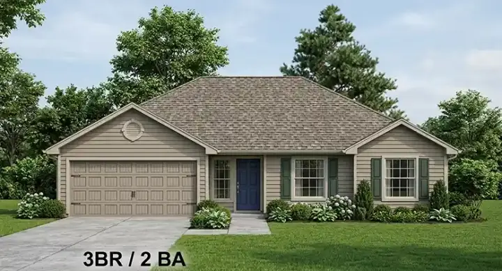 Traditional house plans 71-168 - front exterior, 1,581 sq ft, 3 bed, 2 bath house plans | Monster House Plans