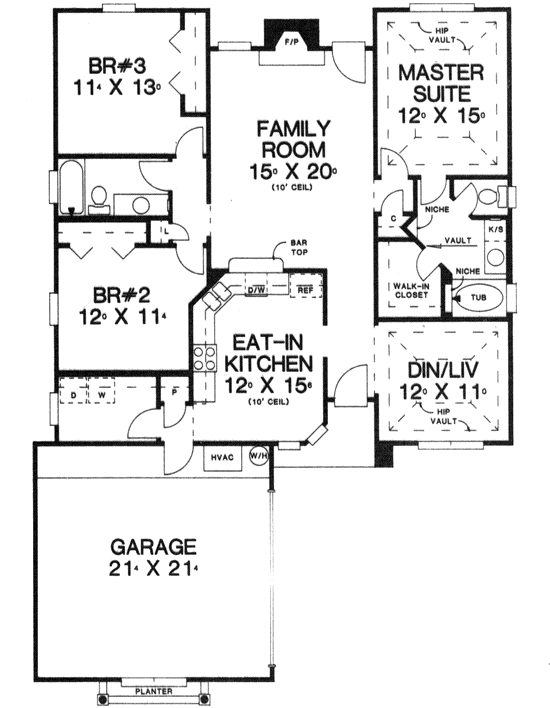 Main Floor Plan: 71-172