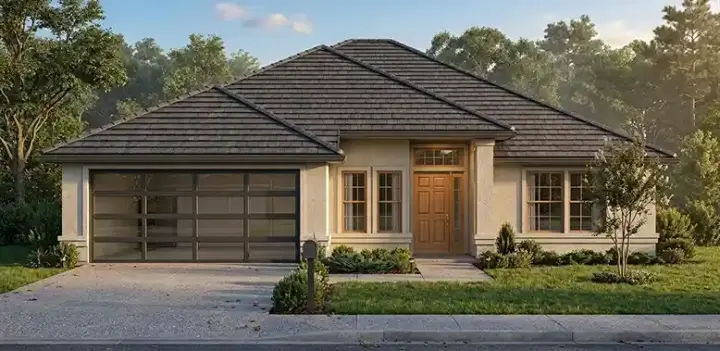 Traditional house plans 71-182 - front exterior, 1,624 sq ft, 3 bed, 2 bath house plans | Monster House Plans