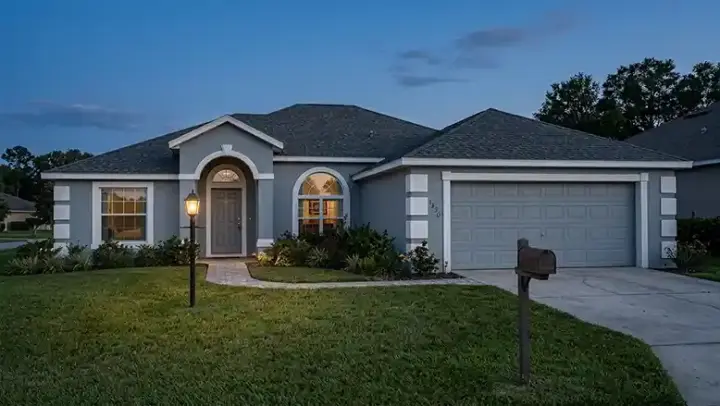 Sunbelt house plans 71-183 - front exterior, 1,641 sq ft, 3 bed, 2 bath house plans | Monster House Plans