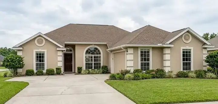 Sunbelt house plans 71-194 - front exterior, 1,711 sq ft, 3 bed, 2 bath house plans | Monster House Plans