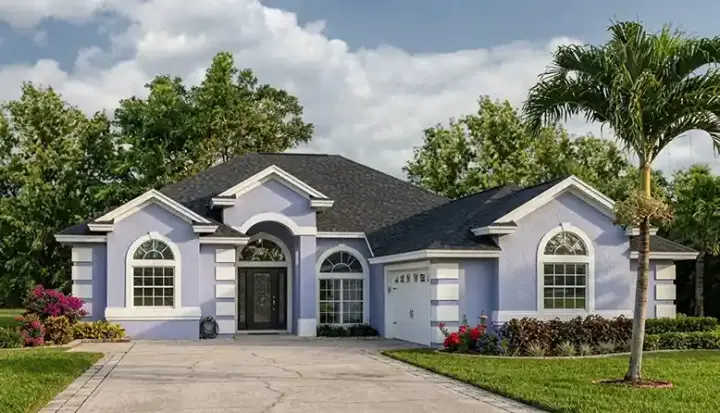 Sunbelt house plans 71-211 - front exterior, 1,816 sq ft, 3 bed, 2 bath house plans | Monster House Plans