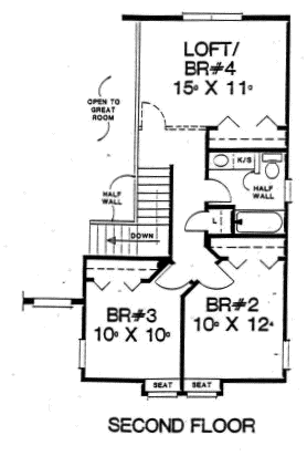 Upper/Second Floor Plan: 71-218