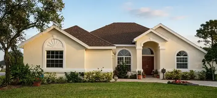 Sunbelt house plans 71-224 - front exterior, 1,853 sq ft, 3 bed, 2 bath house plans | Monster House Plans