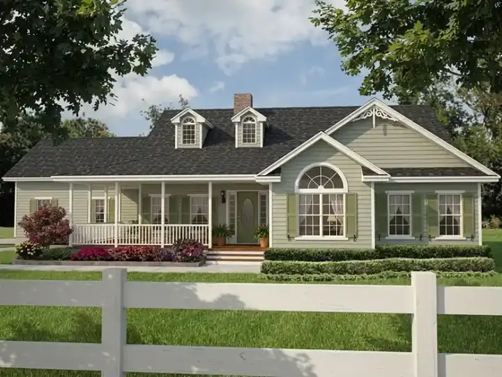 Country house plans 71-229 - front exterior, 1,885 sq ft, 3 bed, 2 bath house plans | Monster House Plans
