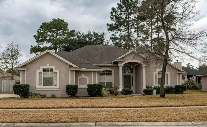 Sunbelt house plans 71-232 - front exterior, 1,902 sq ft, 3 bed, 2 bath house plans | Monster House Plans