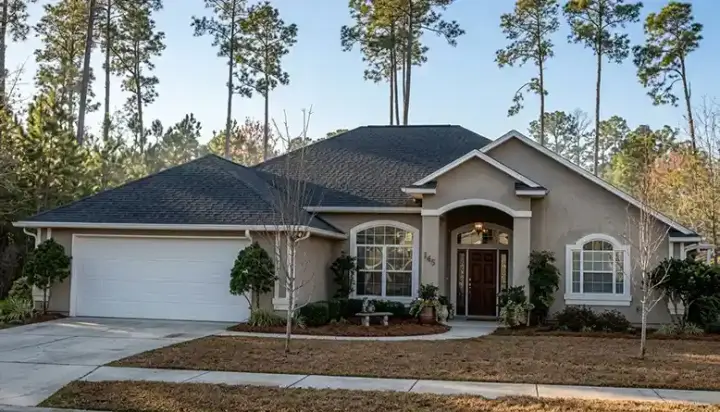 Traditional house plans 71-233 - front exterior, 1,908 sq ft, 3 bed, 2 bath house plans | Monster House Plans