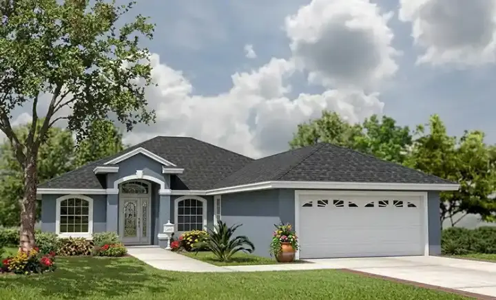 Traditional house plans 71-248 - front exterior, 1,976 sq ft, 4 bed, 3 bath house plans | Monster House Plans