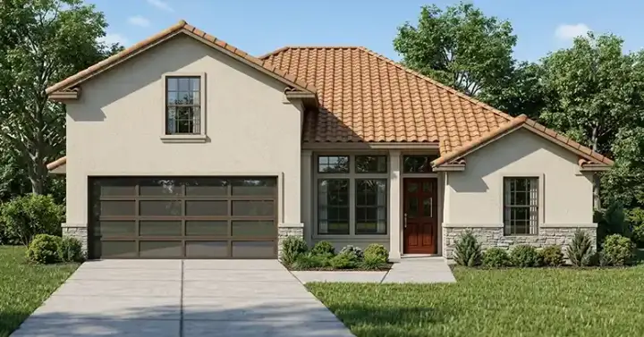 Traditional house plans 71-304 - front exterior, 2,279 sq ft, 4 bed, 2 bath house plans | Monster House Plans