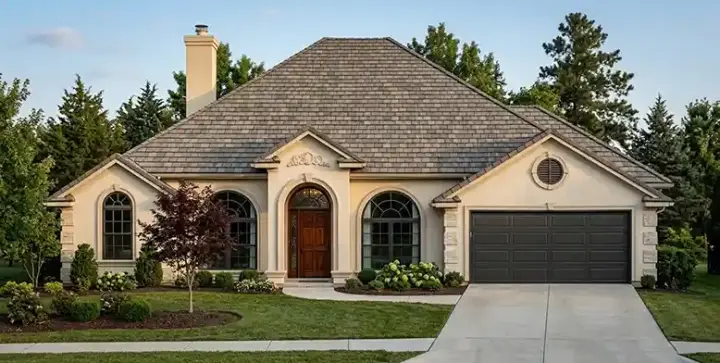 Mediterranean house plans 71-317 - front exterior, 2,372 sq ft, 4 bed, 3 bath house plans | Monster House Plans