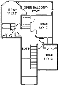 Upper/Second Floor Plan: 71-320