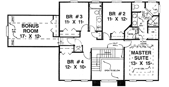 Upper/Second Floor Plan: 71-330