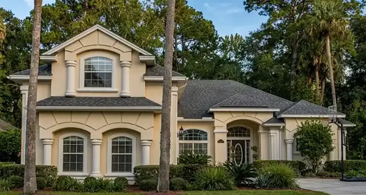 Mediterranean house plans 71-335 - front exterior, 2,487 sq ft, 3 bed, 3 bath house plans | Monster House Plans