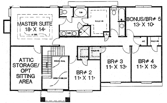 Upper/Second Floor Plan: 71-341