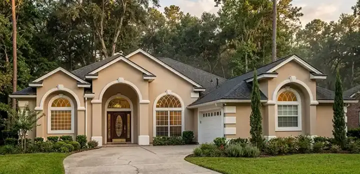 Mediterranean house plans 71-342 - front exterior, 2,541 sq ft, 4 bed, 3 bath house plans | Monster House Plans