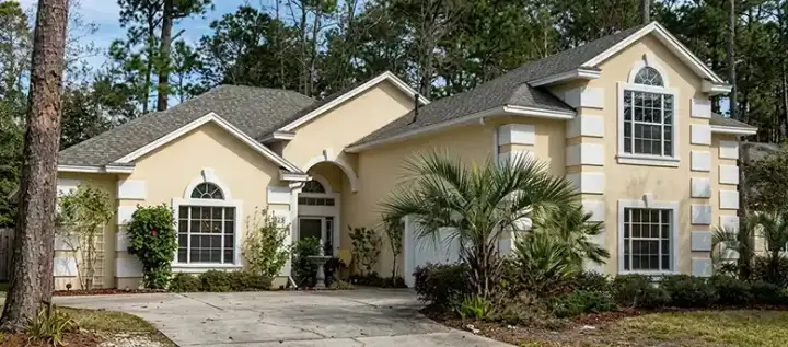 Mediterranean house plans 71-352 - front exterior, 2,640 sq ft, 4 bed, 3 bath house plans | Monster House Plans