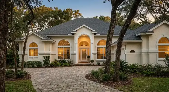 Sunbelt house plans 71-353 - front exterior, 2,650 sq ft, 4 bed, 3 bath house plans | Monster House Plans