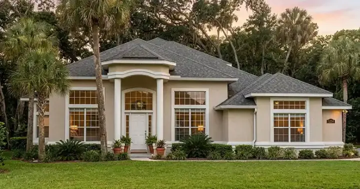 Sunbelt house plans 71-364 - front exterior, 2,823 sq ft, 3 bed, 2 bath house plans | Monster House Plans