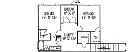 Upper/Second Floor Plan: 71-364